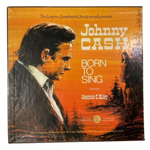 Johnny Cash Born To Sing Vinyl Record Box Set Featuring Jeannie C Riley  5 Album - Picture 1 of 8